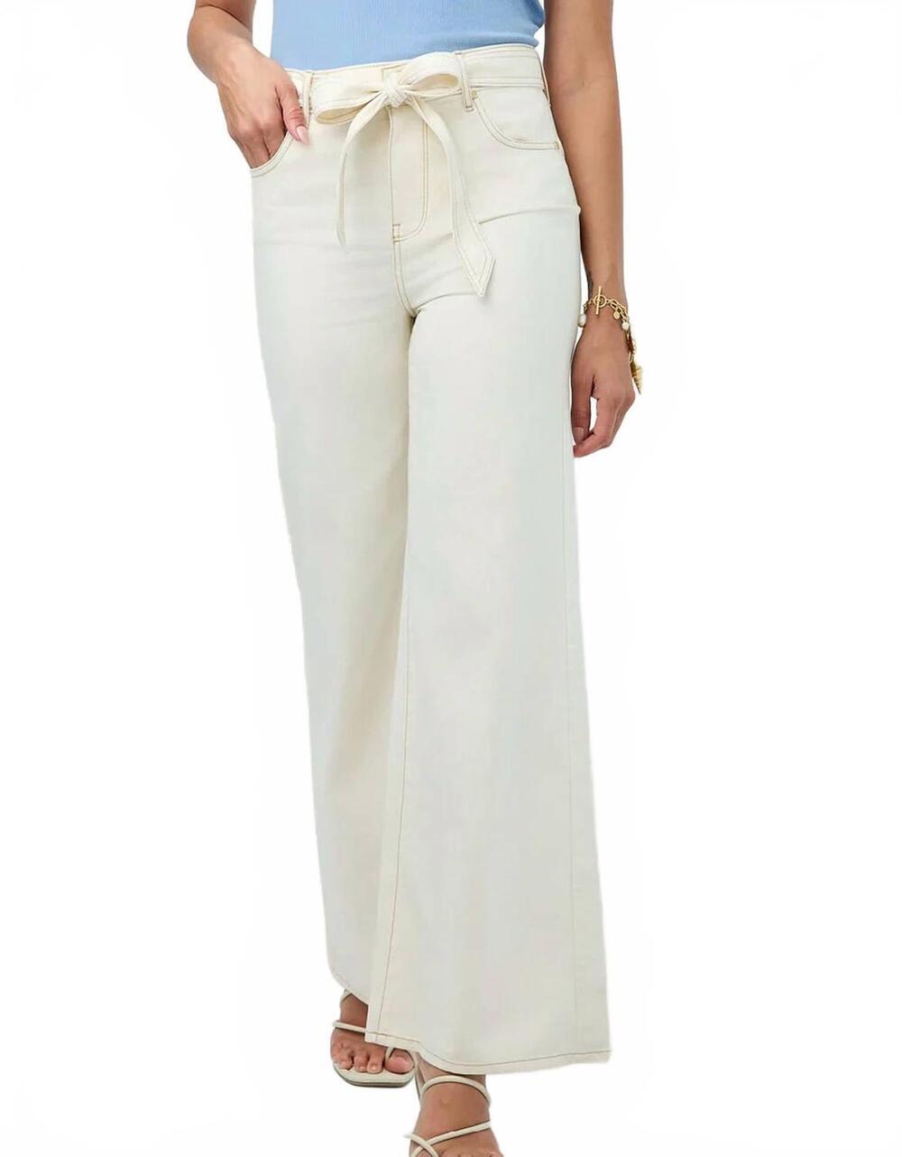 NEW SPARTINA 449 faye denim trouser in antique white